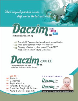 DACZIM, daczim, daksh pharmaceuticals, daksh pharmaceuticals panchkula, anti-bacterial, pcd franchise