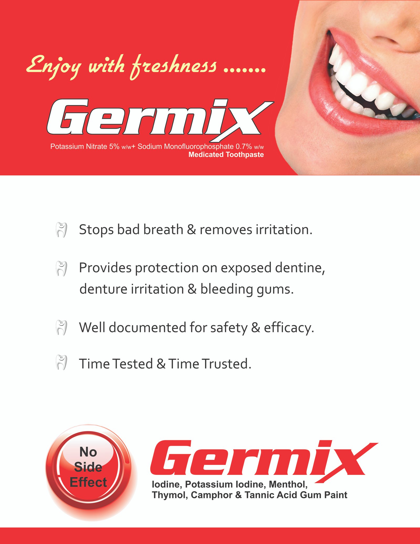 germix, toothpaste, gumpaint, dental care, dakshpharma, daksh pharmaceuticals panchkula, pcd